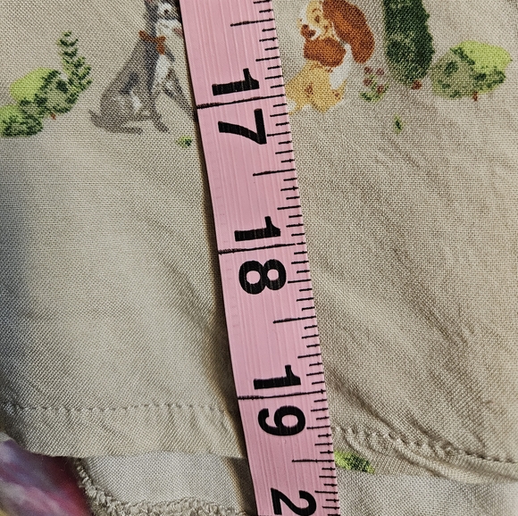 Disney Lady & The Tramp Classic Timeless Movie Whimsical Button Blouse XL - Picture 3 of 11